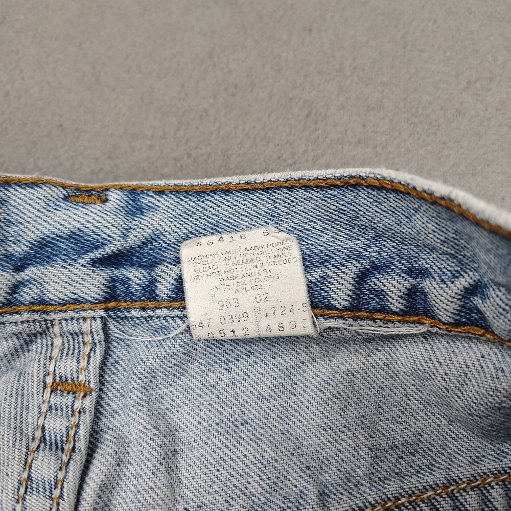 Vintage 90s Levis 512 Jeans Women 13 (Fits 8/9) Blue Straight Leg Grunge Biker - Picture 8 of 13